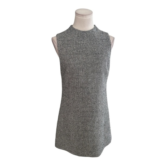 Alice + Olivia Coley Tweed Shift Dress Employed. Size 4 Black White Work Preppy - Picture 5 of 10